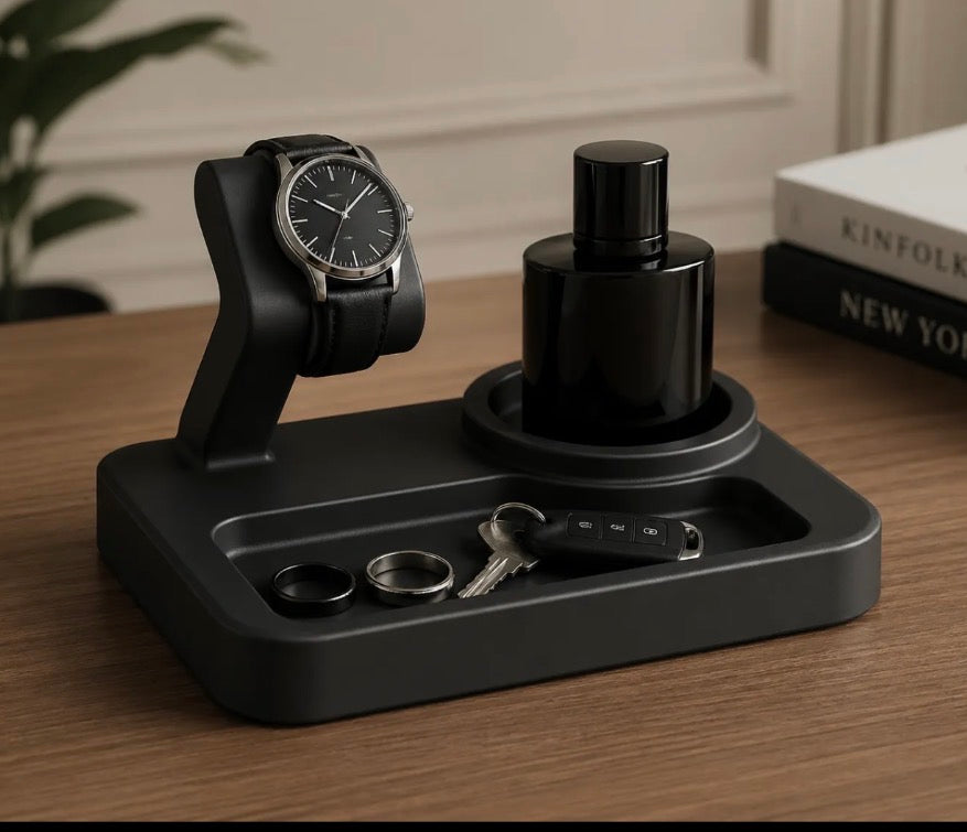 Wireless charging stand dump tray