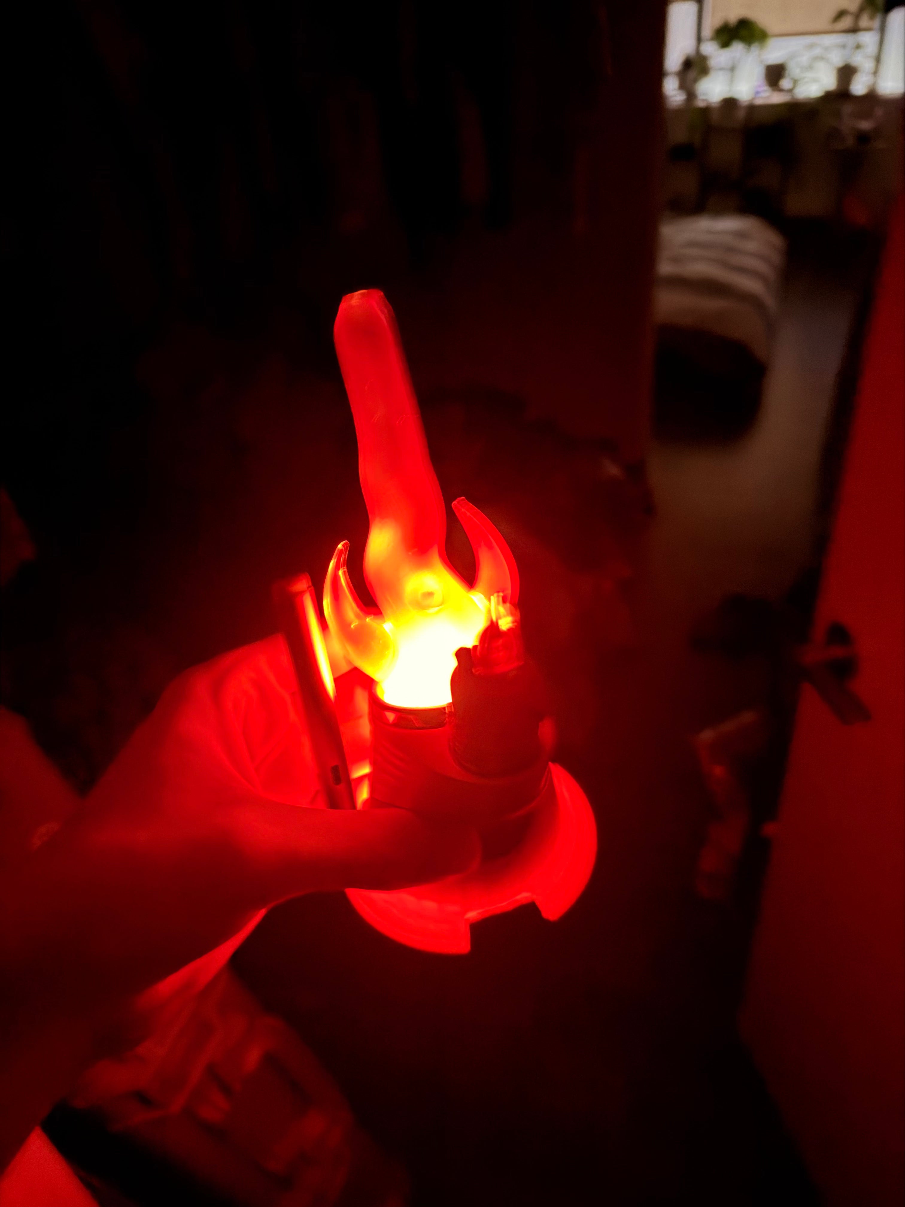 Glowing base, UV Orange